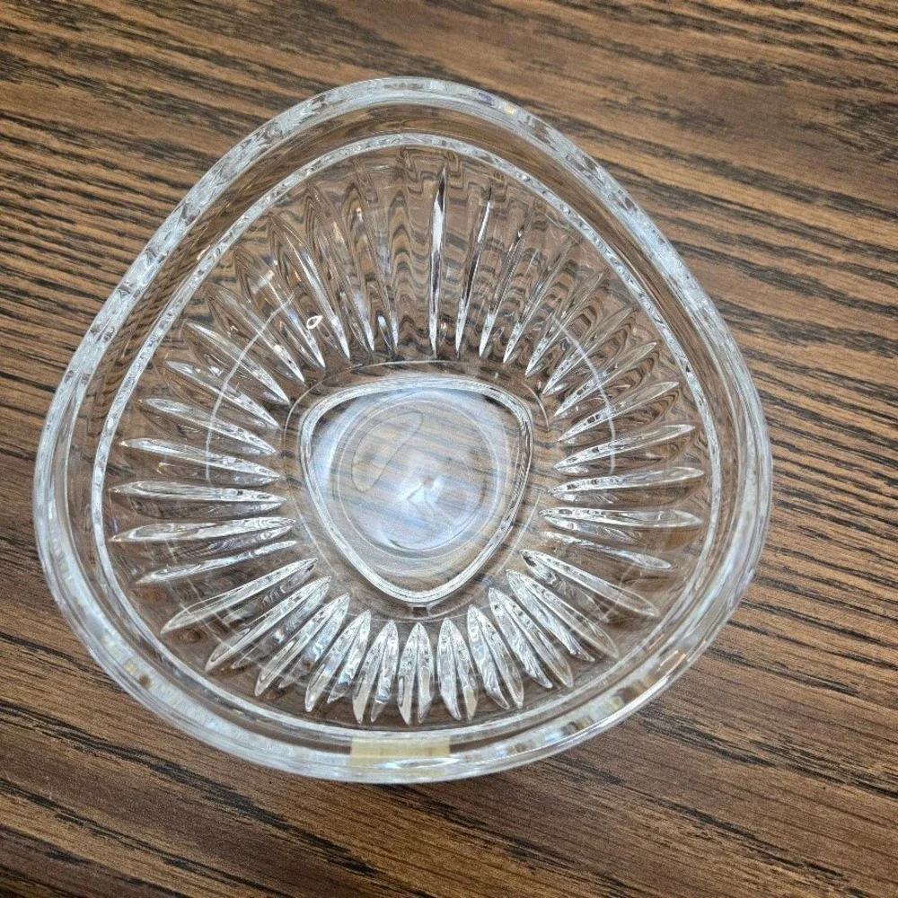 Mikasa Crystal Cimarron Wavy Bowl Clear Germany SN067 Trinket‎ Dish